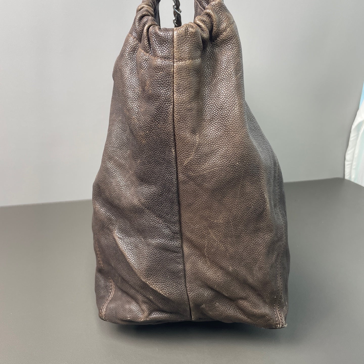 Chanel - Large Shopping Tote - Grained leather - Brown - (Large)