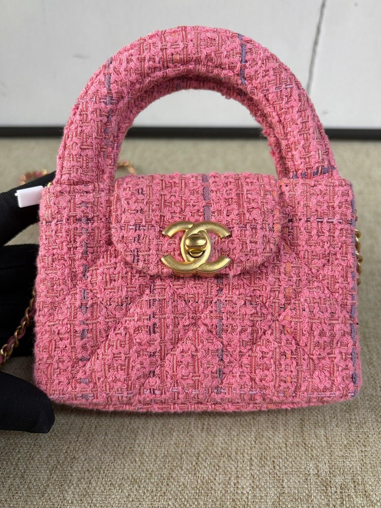 Chanel - Mini Kelly - Tweed - Pink - (mini)