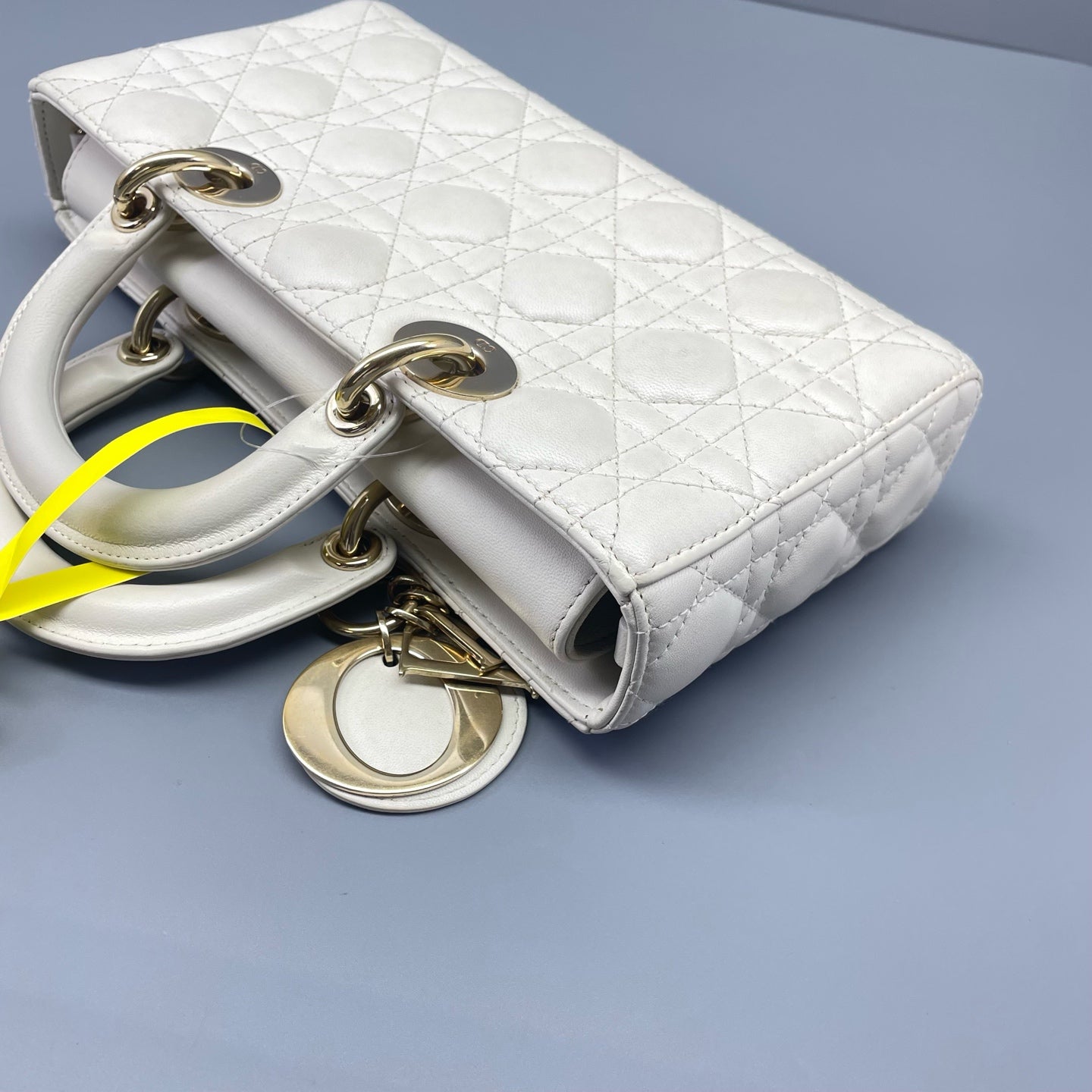 Dior - Lady Dior Horizontal - Lambskin leather - White - (small)