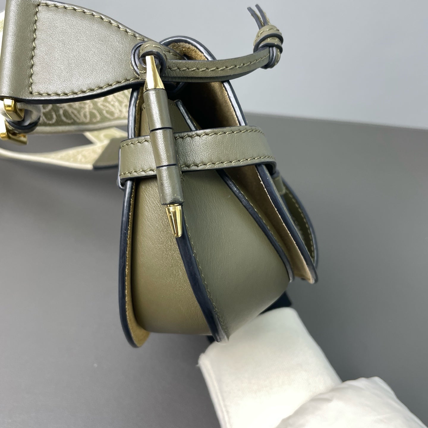 LOEWE - Gate Saddle Bag - Leather - Green - (Small)
