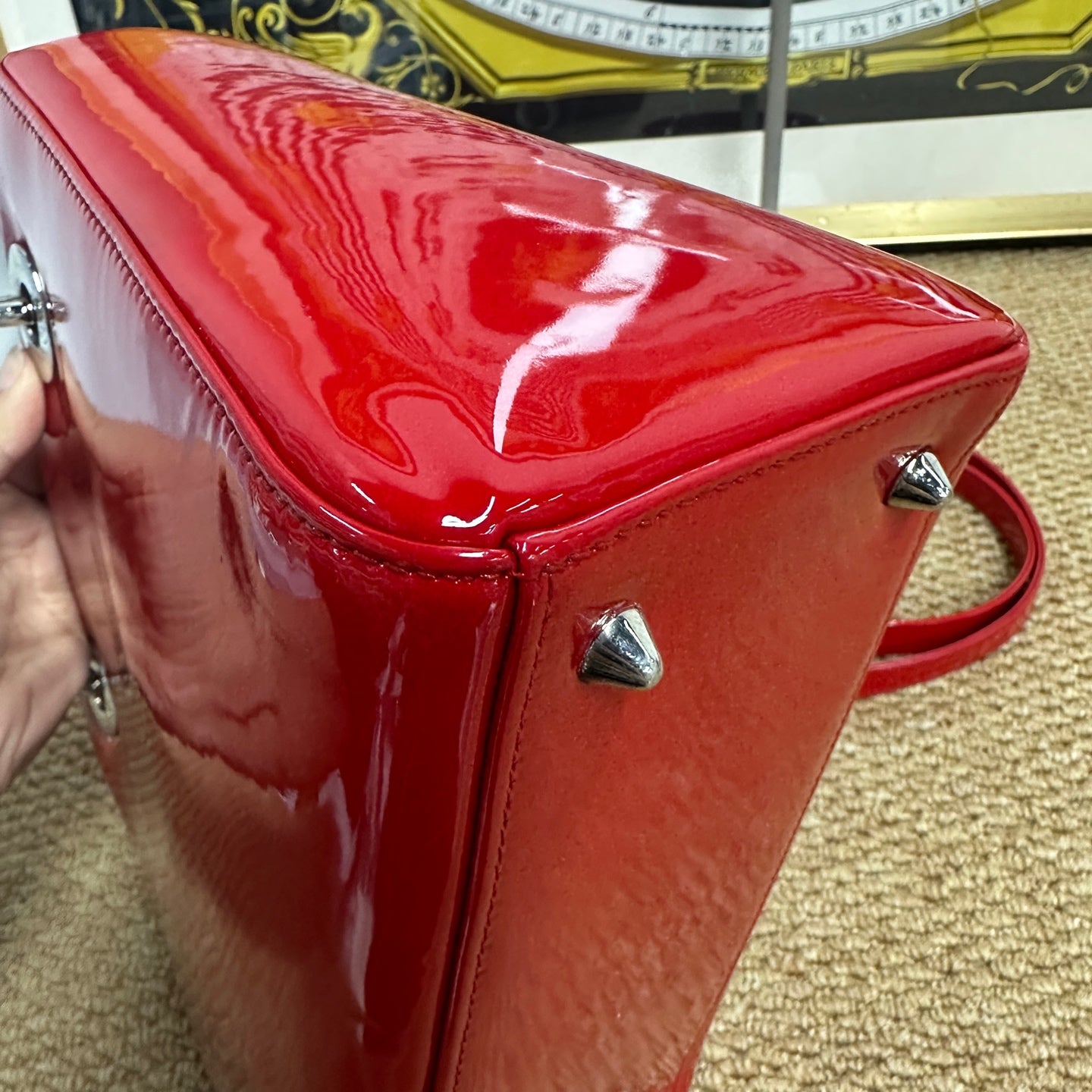 Dior - Lady Dior - Patent leather - Red - (medium)