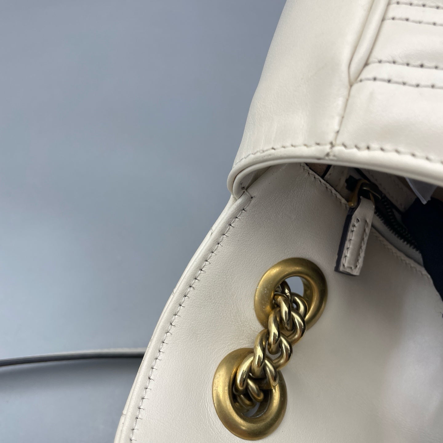 Gucci - Marmont 2.0 Small Shoulder Bag - Leather - White - (Small)
