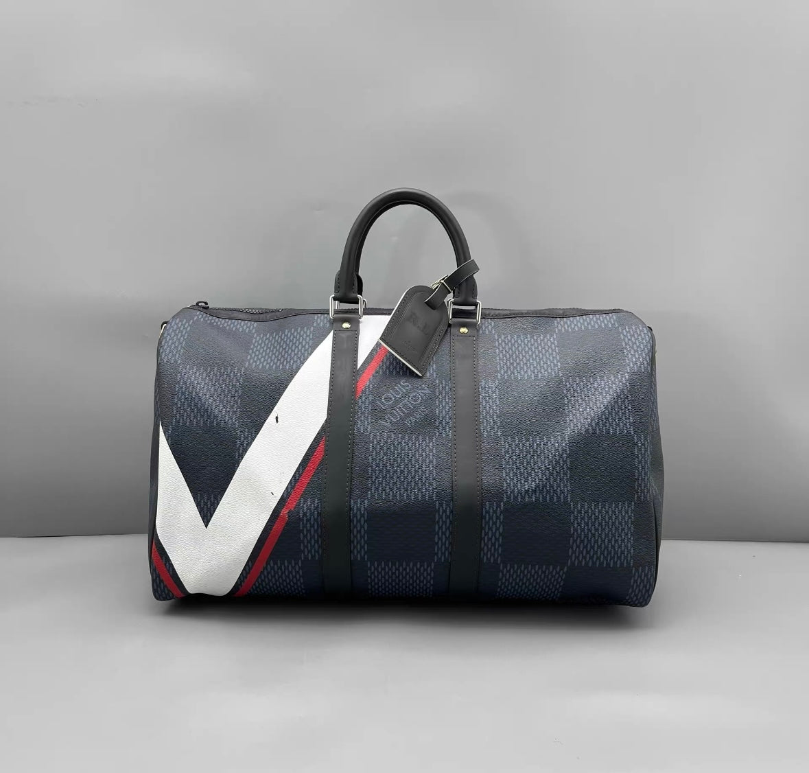 Louis Vuitton - Keepall Bandouliere 45 America's Cup Regatta - Coated canvas with leather trim - Navy Blue, White, and Red - (Large)
