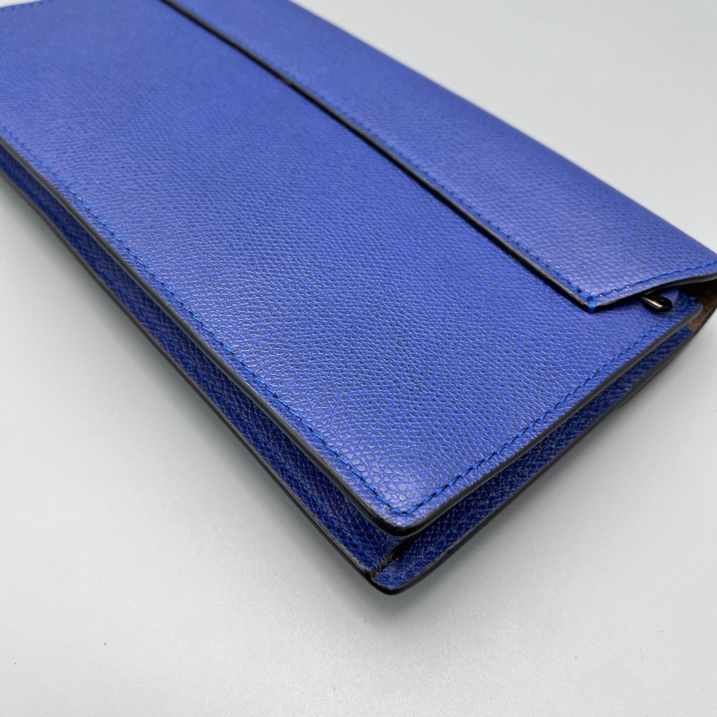 Valextra - Flap Shoulder Bag - Leather - Blue - (small)