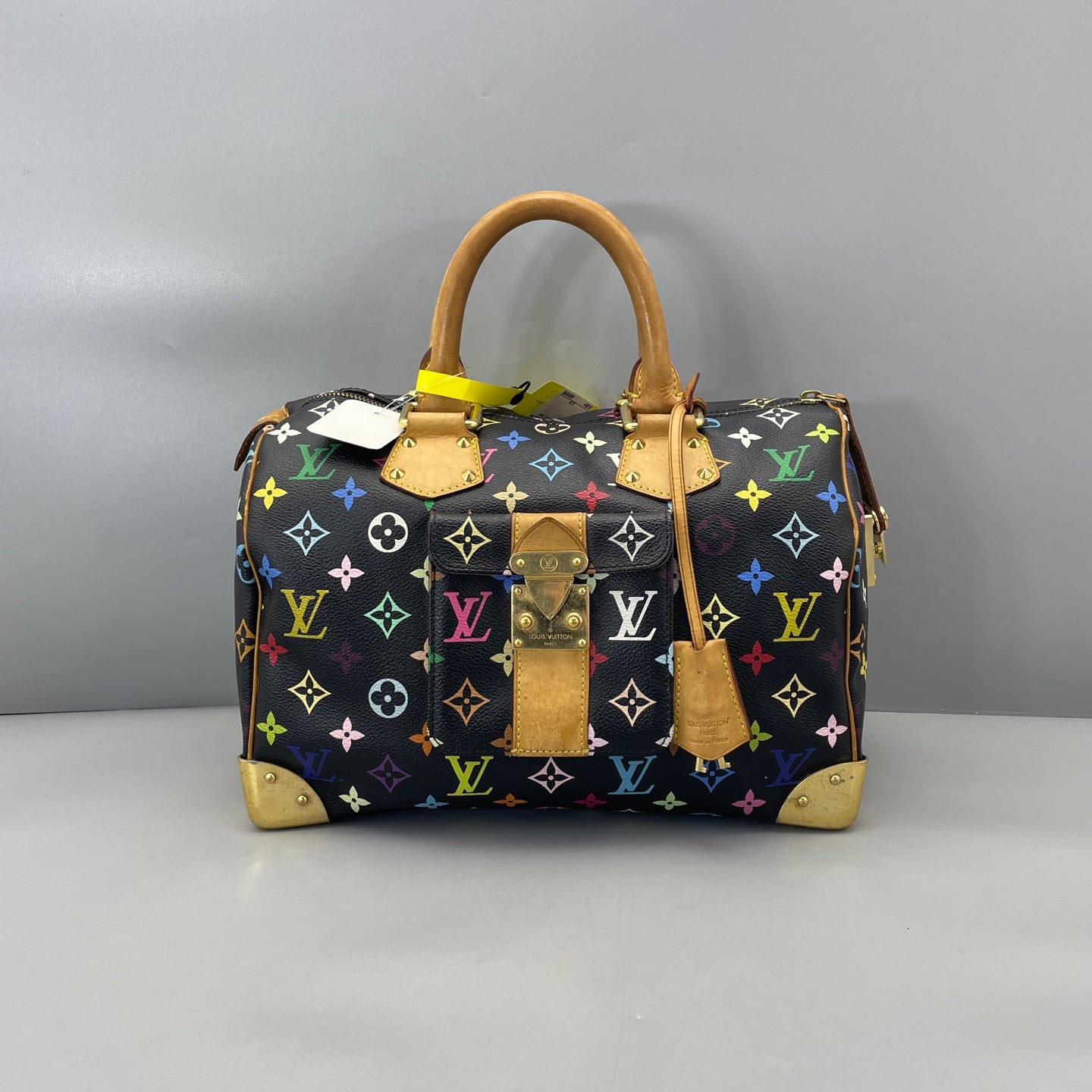 Louis Vuitton - Speedy 30 Monogram Multicolore - Coated canvas with Vachetta leather trim - Black - (Medium)