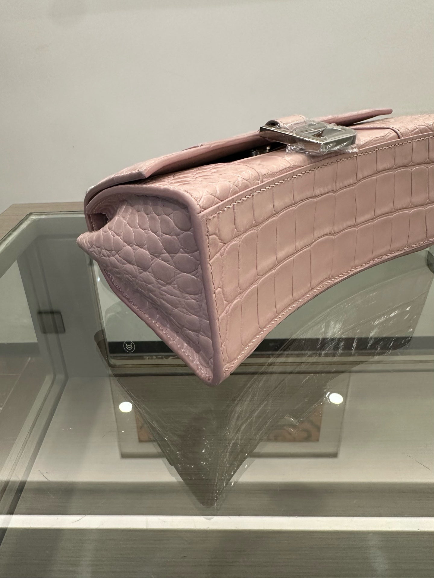 Balenciaga - Hourglass XS - Embossed leather - Pink - (Mini)