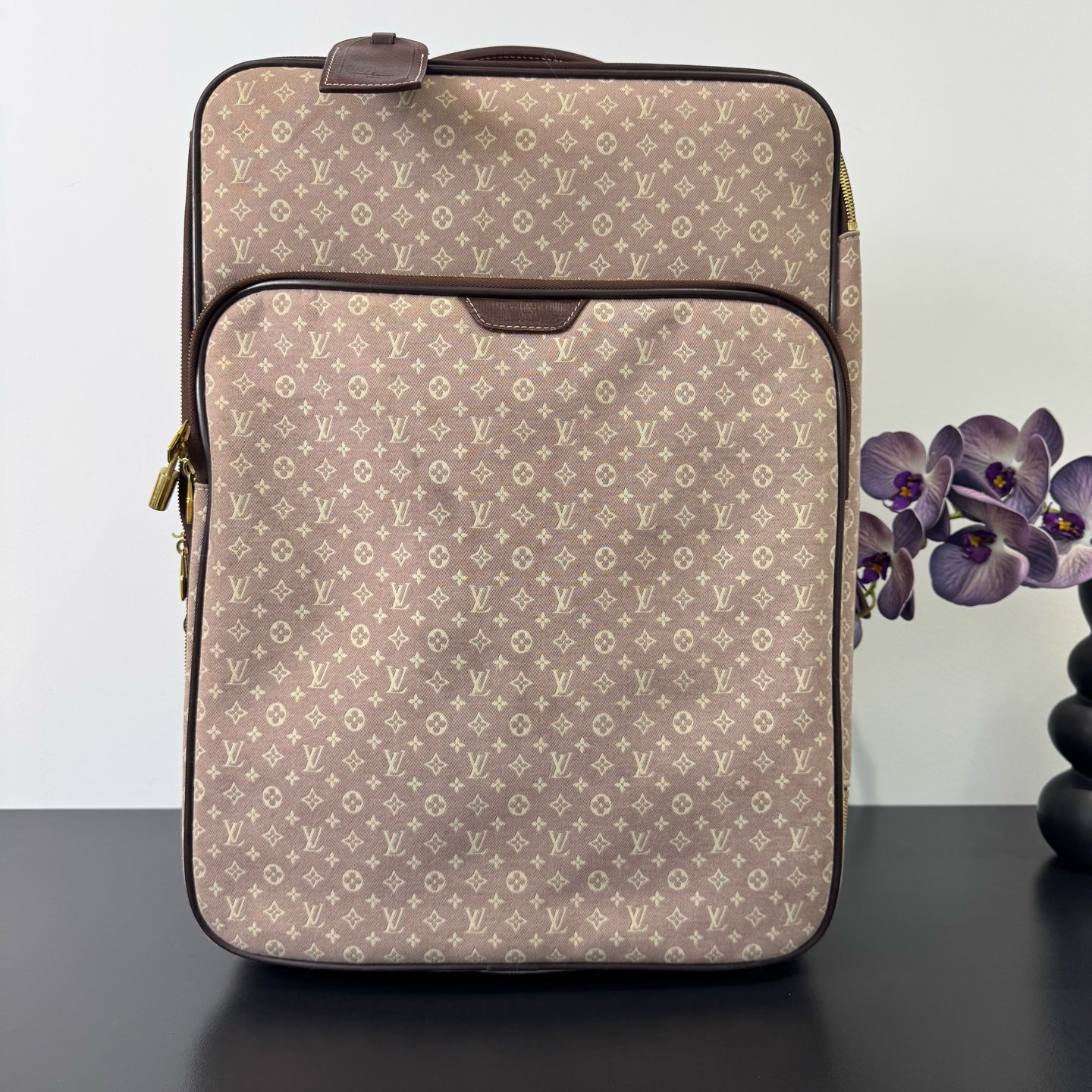 Louis Vuitton - Pegase 55 - Monogram denim canvas with leather trim - Pink - (Medium)