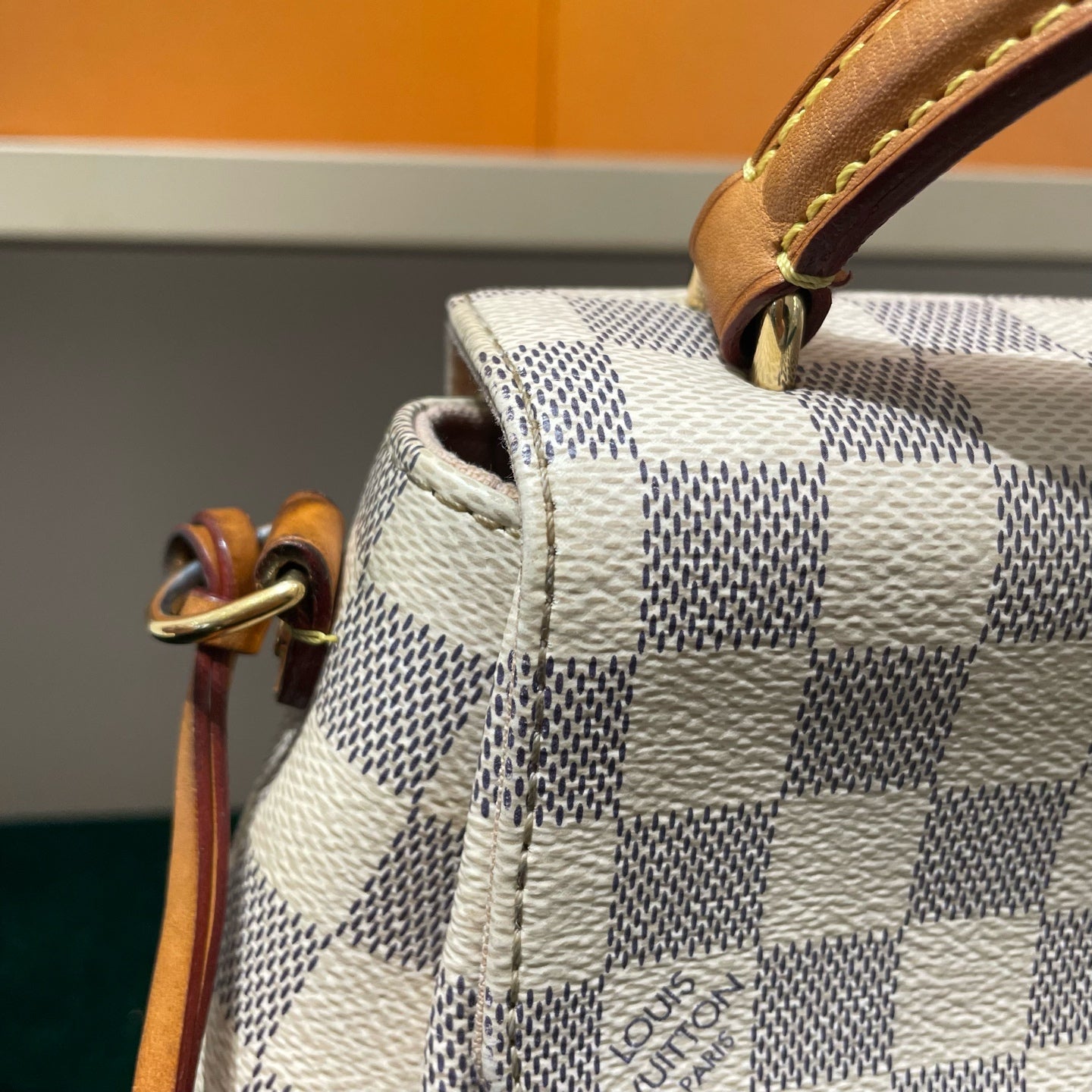 Louis Vuitton - Pallas Tassel - Damier Azur coated canvas with Vachetta leather trim - White - (Small)