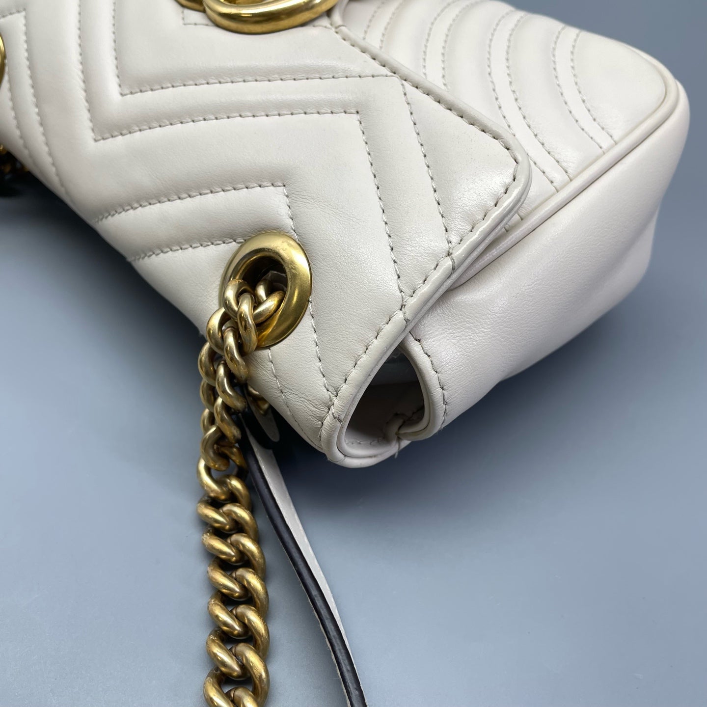Gucci - Marmont Matelassé Mini Bag - Leather - White - (Mini)