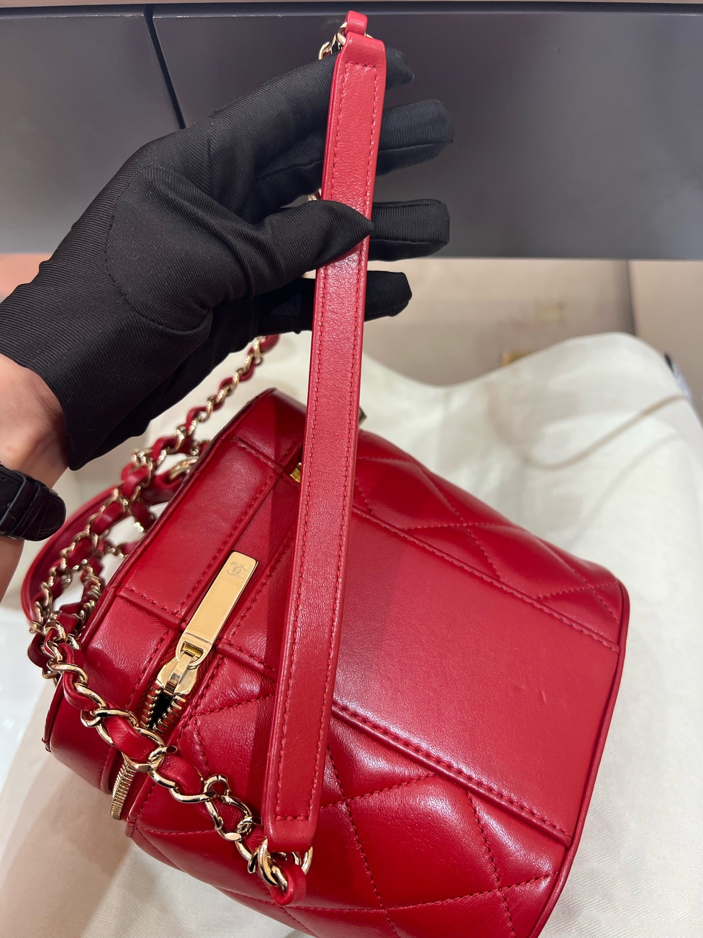 Chanel - Trendy CC Vanity Case - Lambskin leather - Red - (mini)