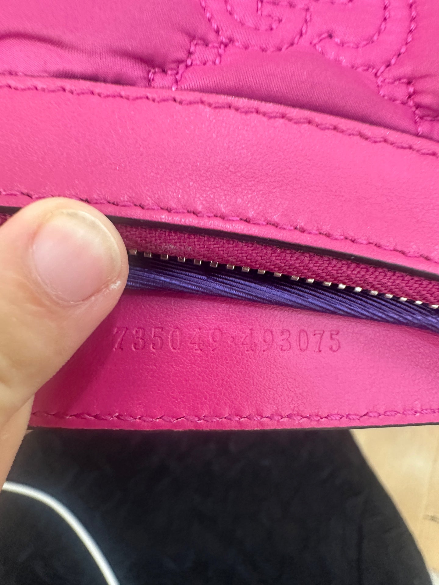 Gucci - GG Matelassé Handbag - Padded leather with leather trim - Pink - (small)