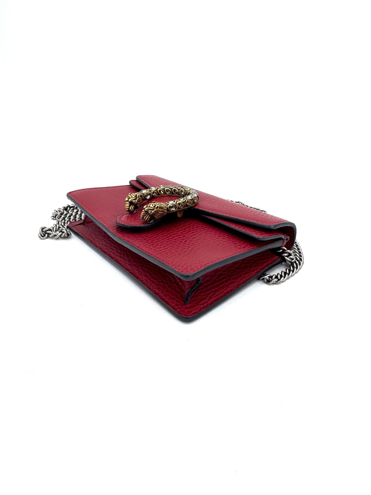 Gucci - Dionysus Super Mini Chain Bag - Leather - Red - (mini)