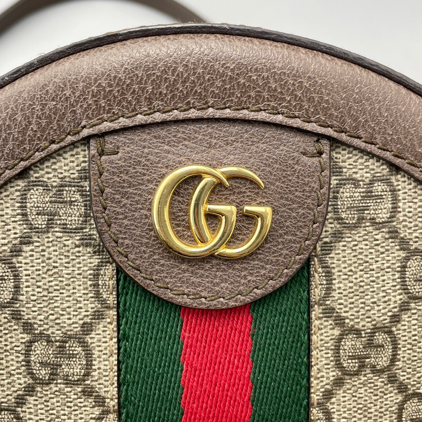 Gucci - Ophidia Mini Round Shoulder Bag - GG Supreme canvas and leather - Brown - (mini)