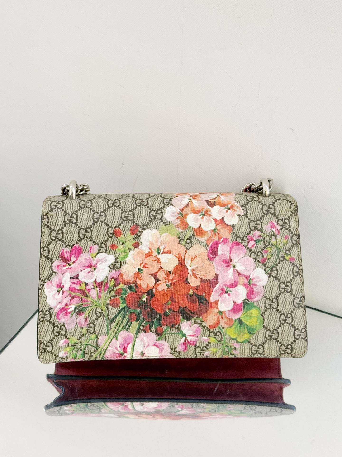 Gucci - Dionysus Bag Geranium Print - GG Supreme canvas, suede, and leather trim - Multicolour - (Medium)