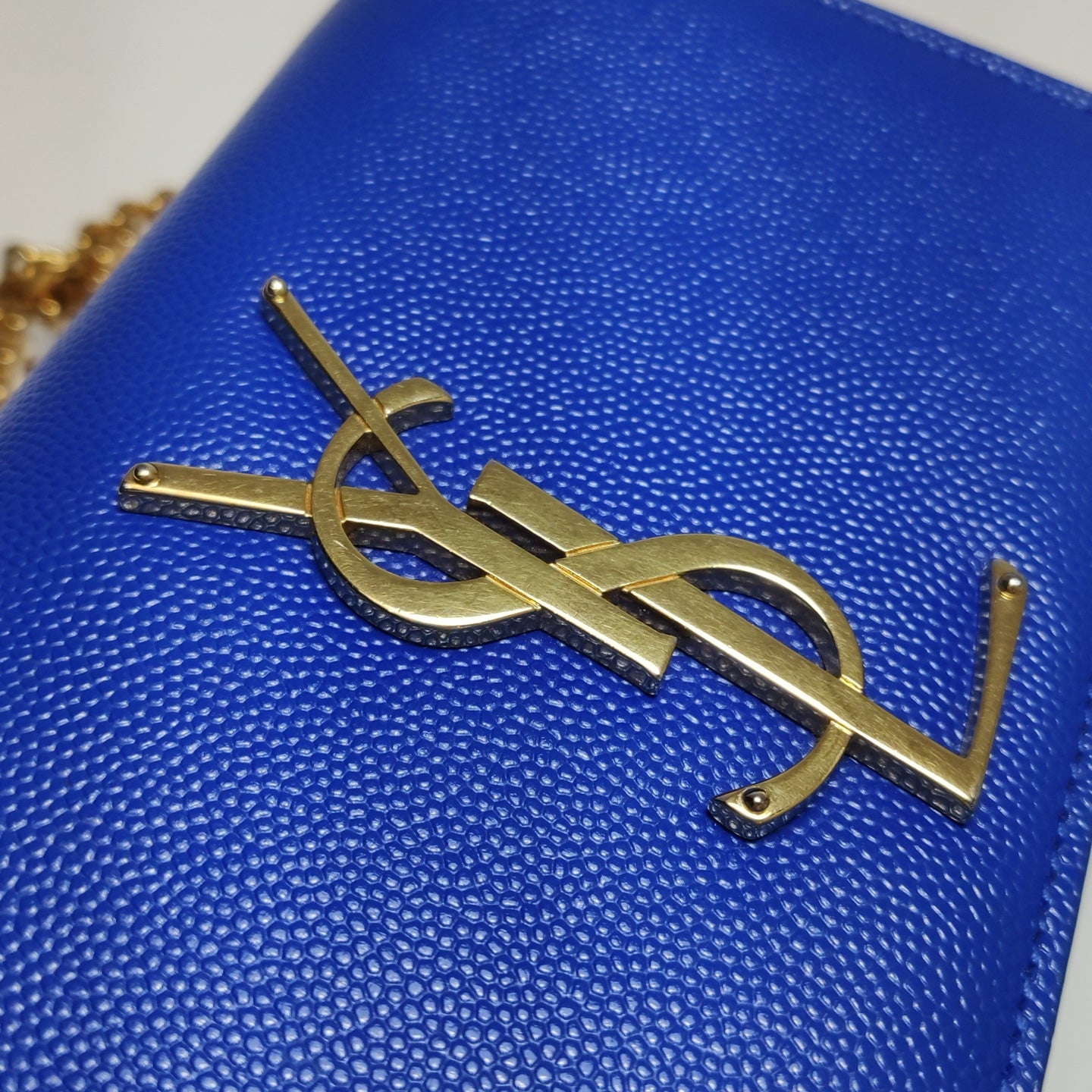 Saint Laurent - Kate - Grained Leather - Blue - (mini)