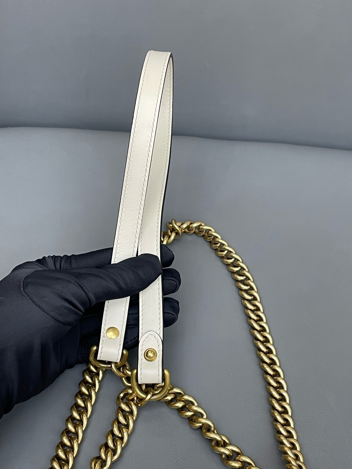 Gucci - GG Marmont Mini Matelassé Shoulder Bag - Leather - White - (small)