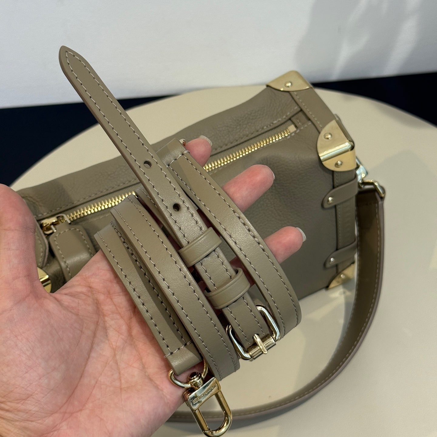 Louis Vuitton - Side Trunk - Grained leather - Grey - (mini)