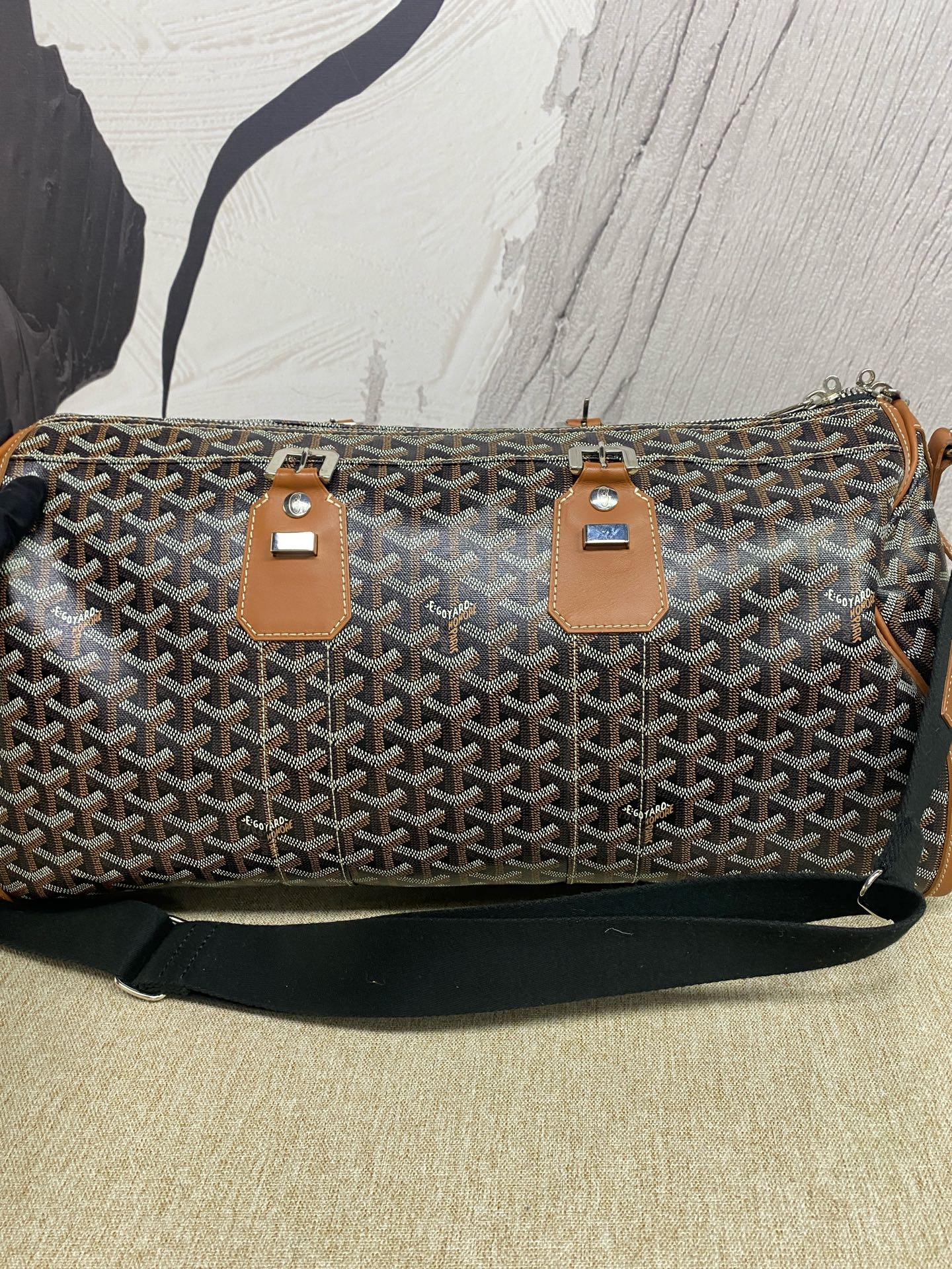 Goyard - Boston 50 - Goyardine coated canvas with leather trim - Brown - (Large)