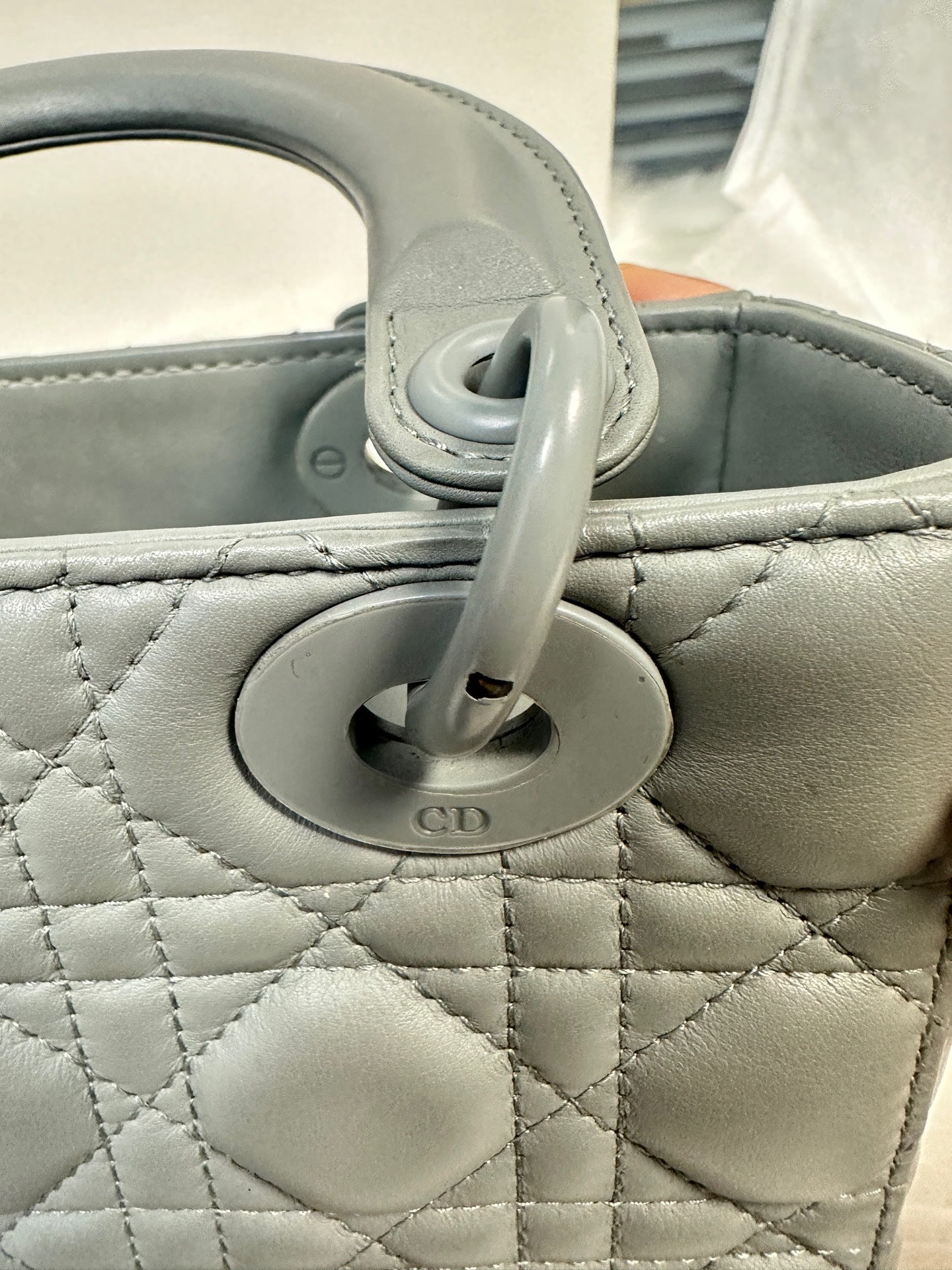 Dior - Lady Dior - Leather - Grey - (Small)