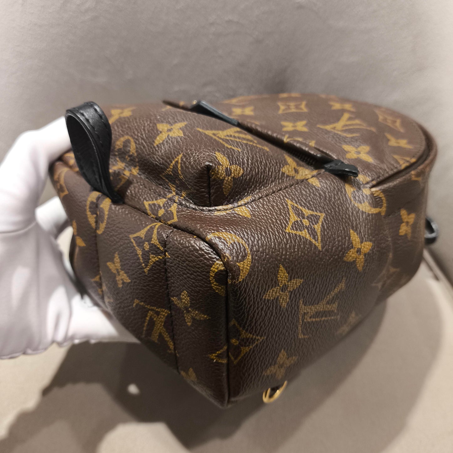 Louis Vuitton - Palm Springs Backpack Mini - Monogram coated canvas with leather trim - Brown, Black - (mini)