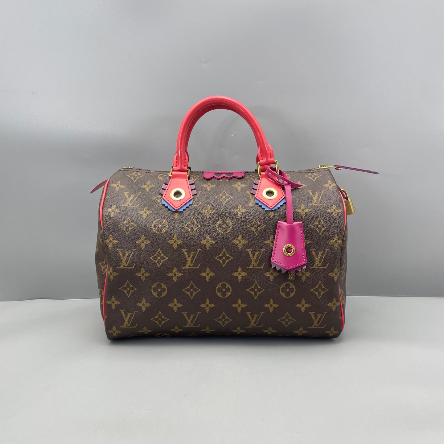Louis Vuitton - Speedy 30 Monogram V Collection - Monogram Canvas with cowhide leather trim - Multicolour - (medium)