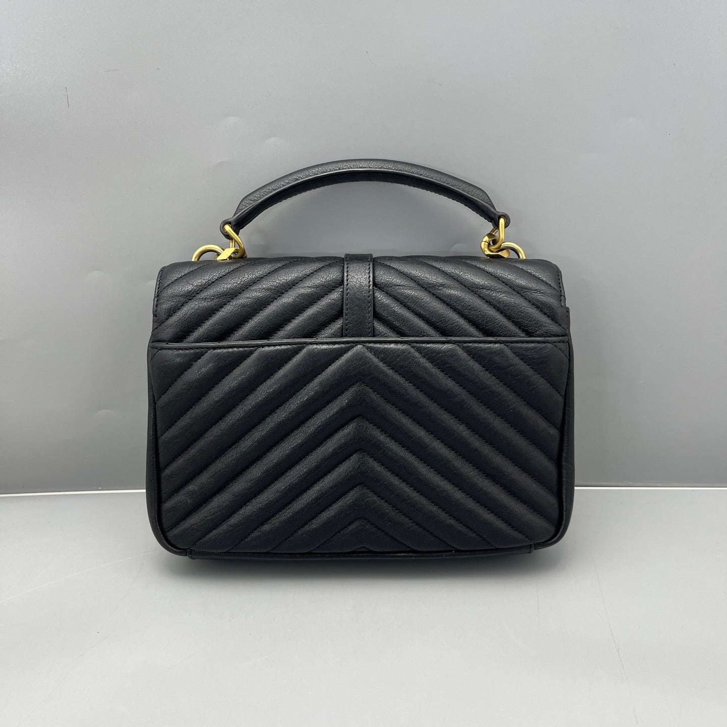 Saint Laurent - Collège Monogram Messenger Bag - Calfskin leather - Black - (medium)