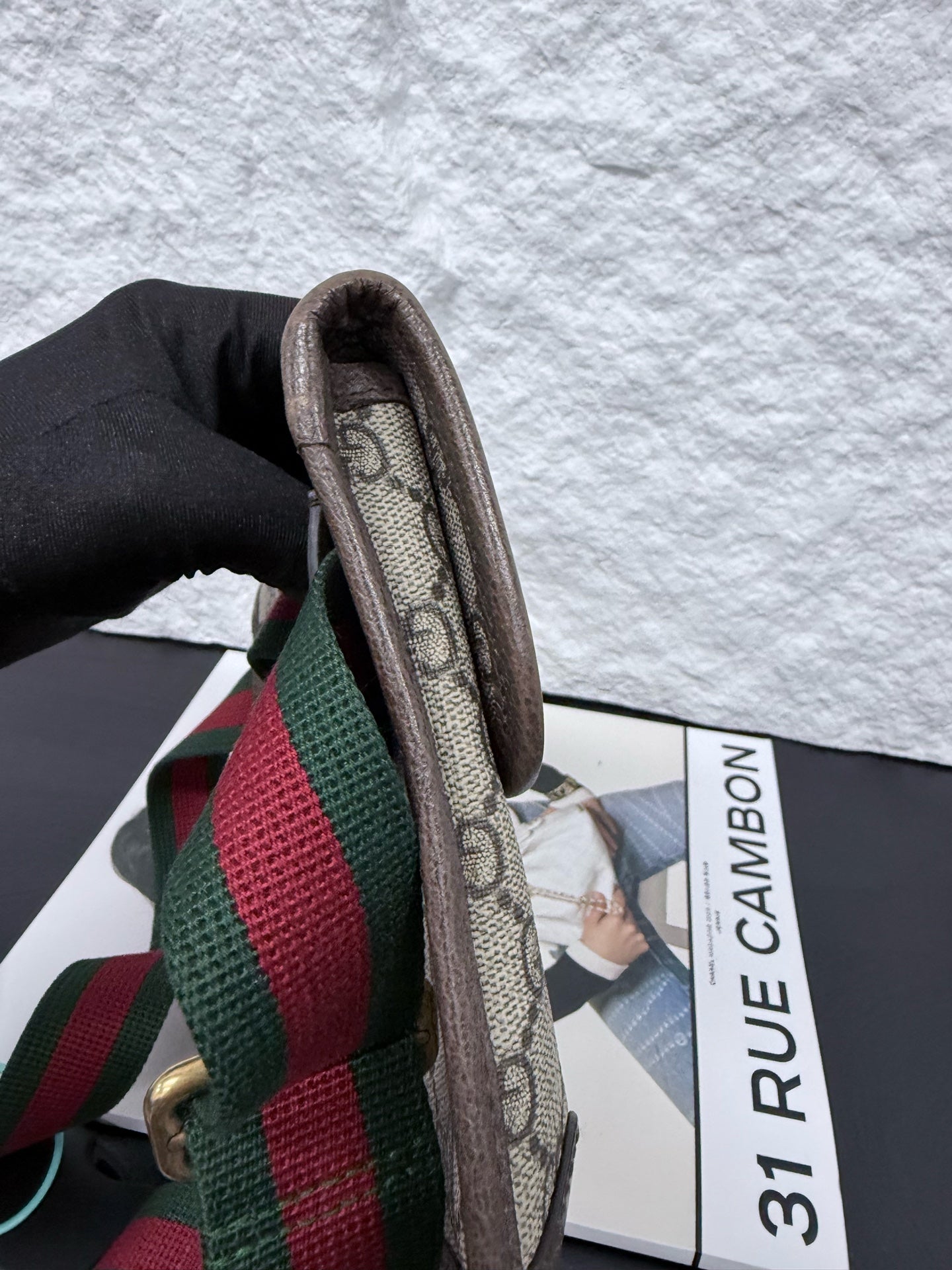 Gucci - Ophidia Tiger Head Belt Bag - GG Supreme canvas with leather trim - Beige - (medium)