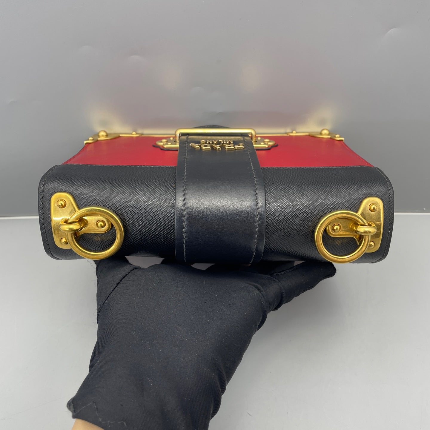 Prada - Cahier Bag - Leather - Red with Black accents - (small)