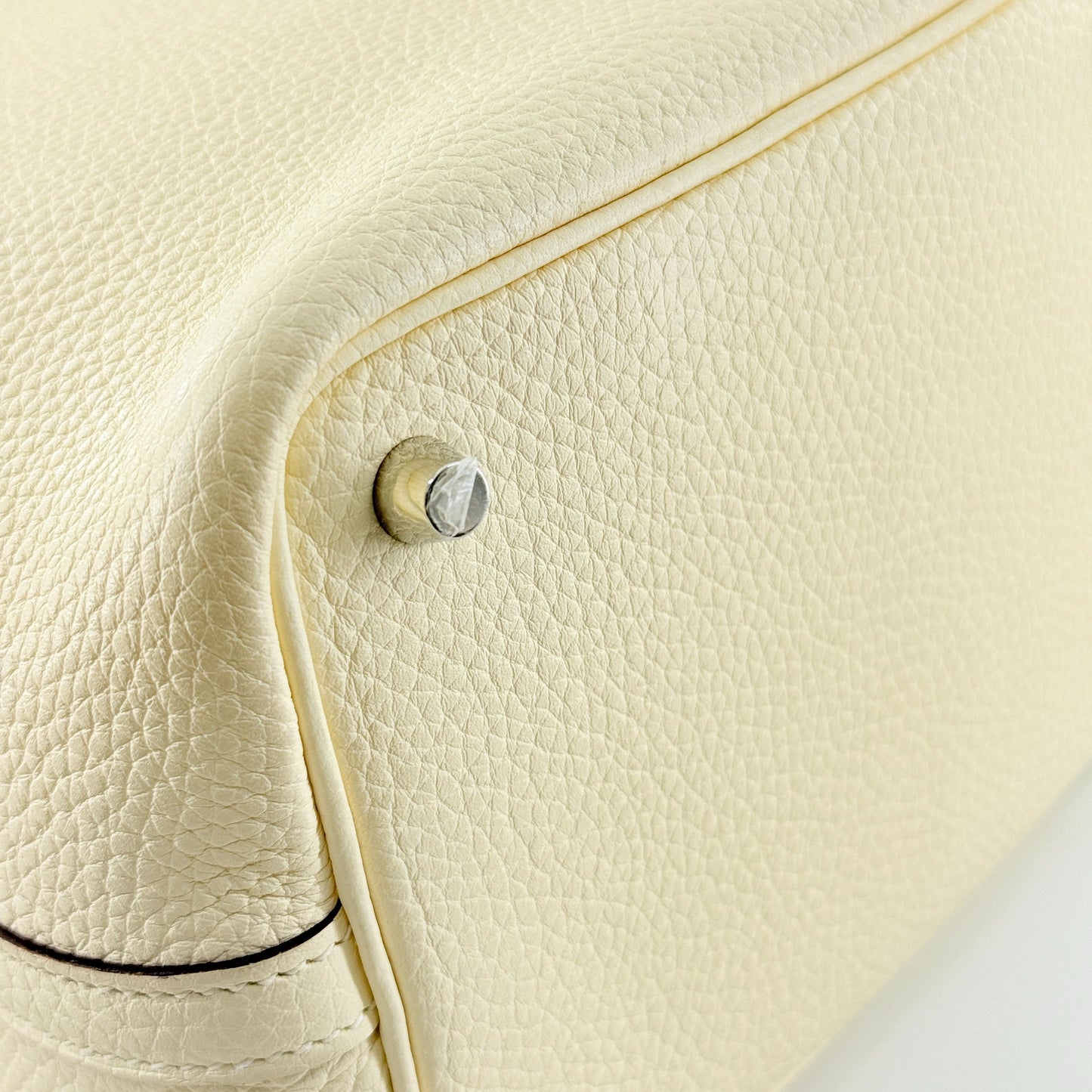 Hermès - Picotin Lock 18 - Clemence leather - Creamy White with Yellow accents - (mini)
