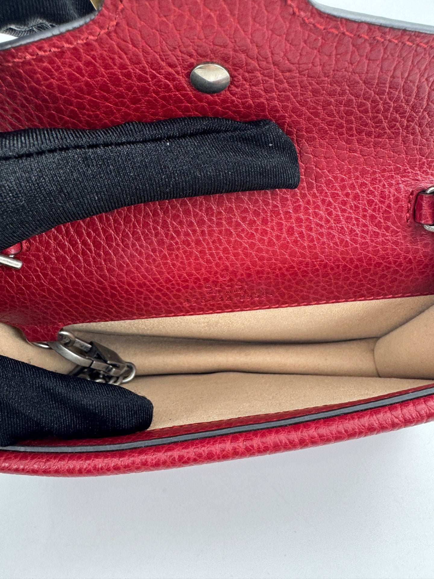 Gucci - Dionysus Super Mini Chain Bag - Leather - Red - (mini)