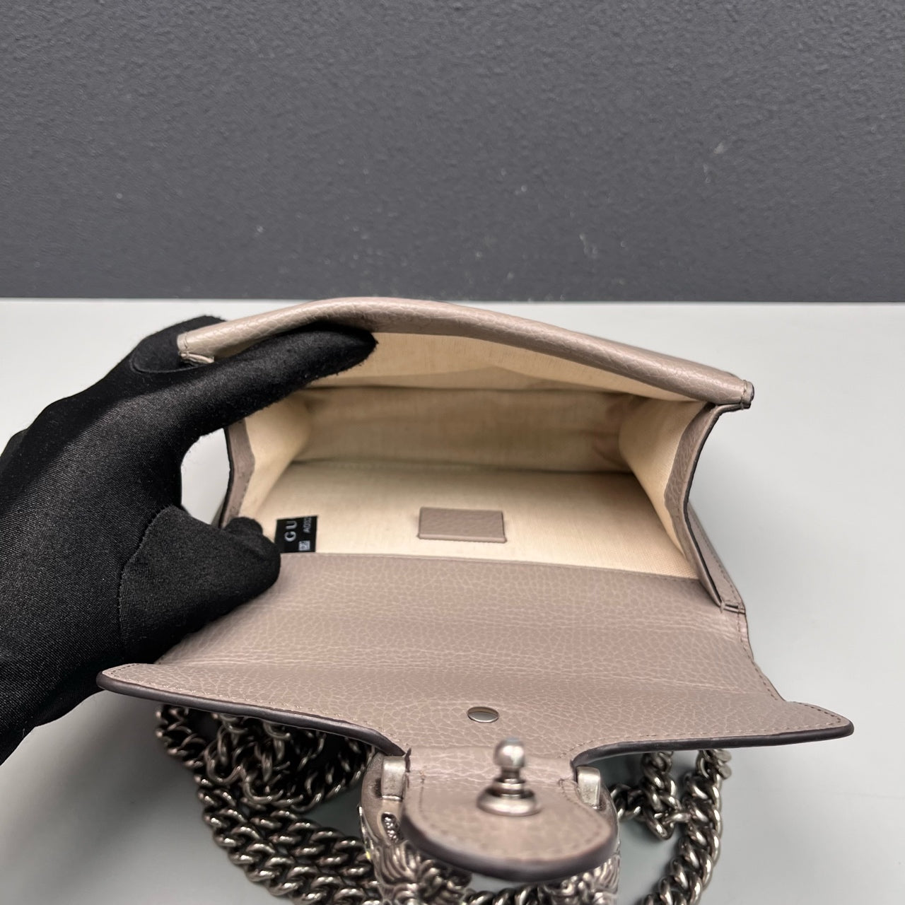 Gucci - Dionysus Small Chain Bag - Leather - Grey - (Small)