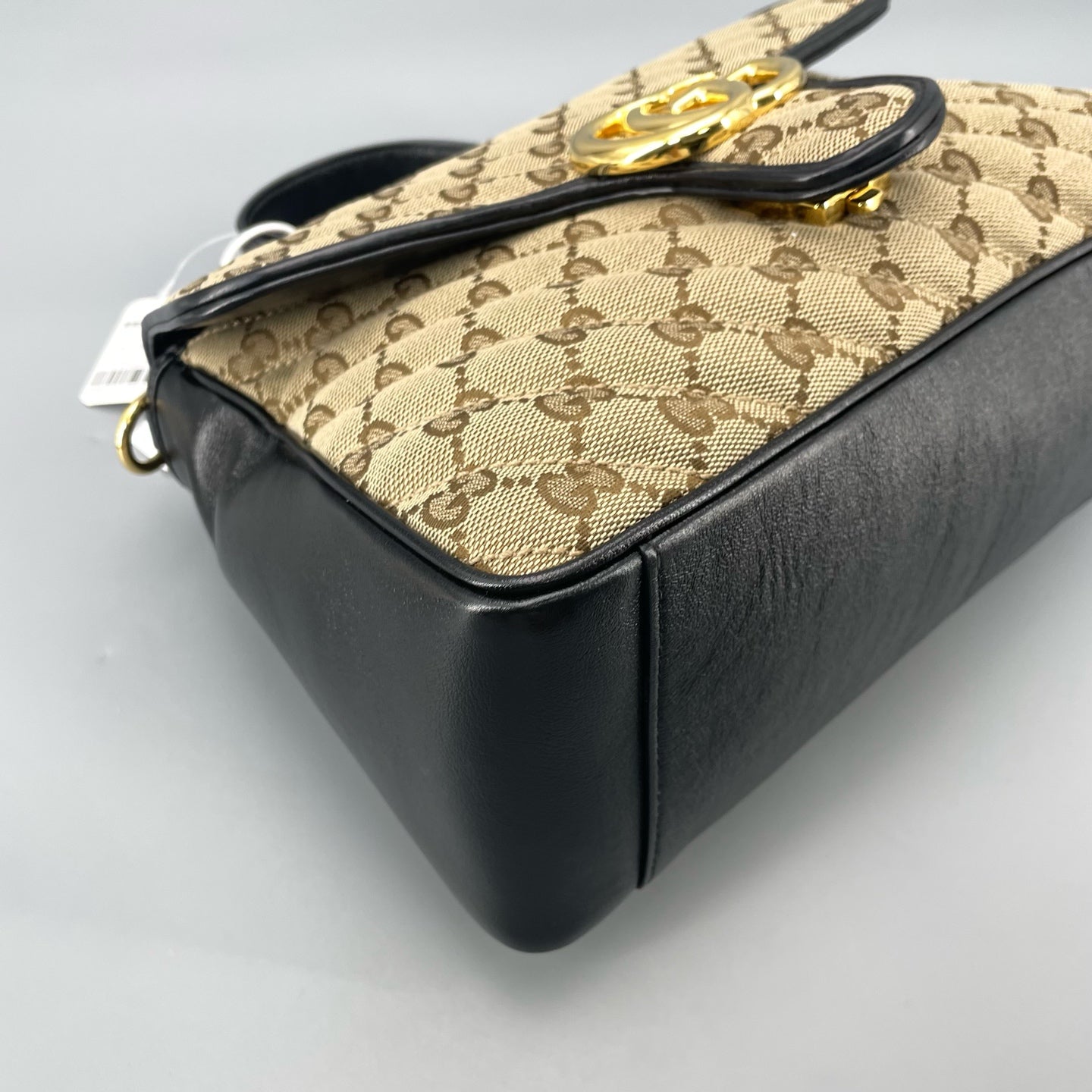 Gucci - Marmont Messenger Bag - GG Canvas and Leather - Beige, Brown, and Black with Gold-Tone Hardware - (medium)