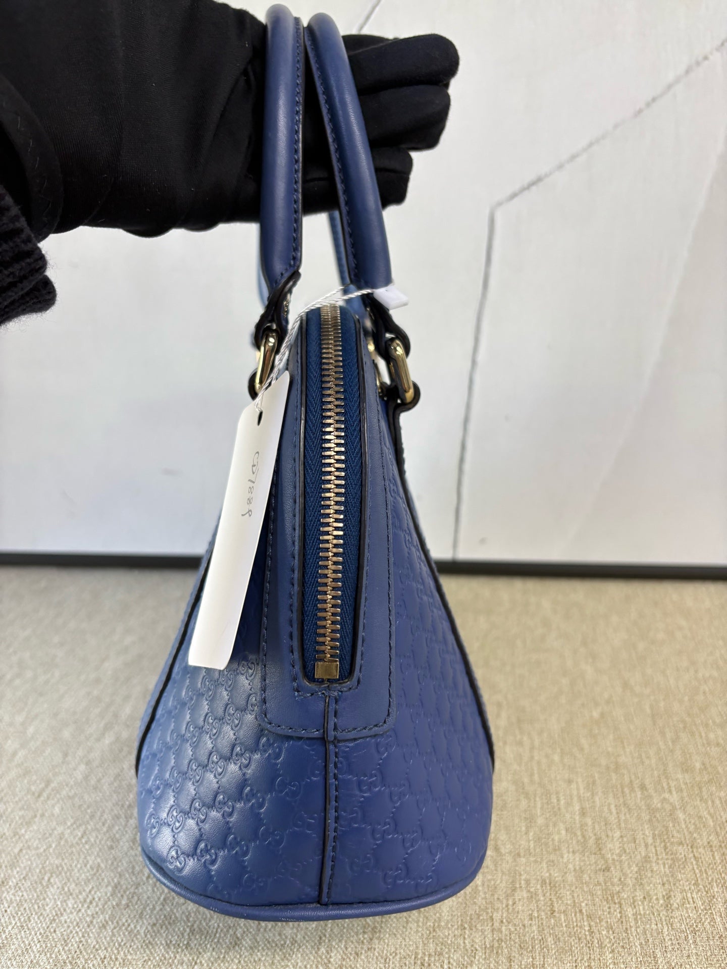 Gucci - Microguccisima Dome Satchel - Leather - Blue - (Small)