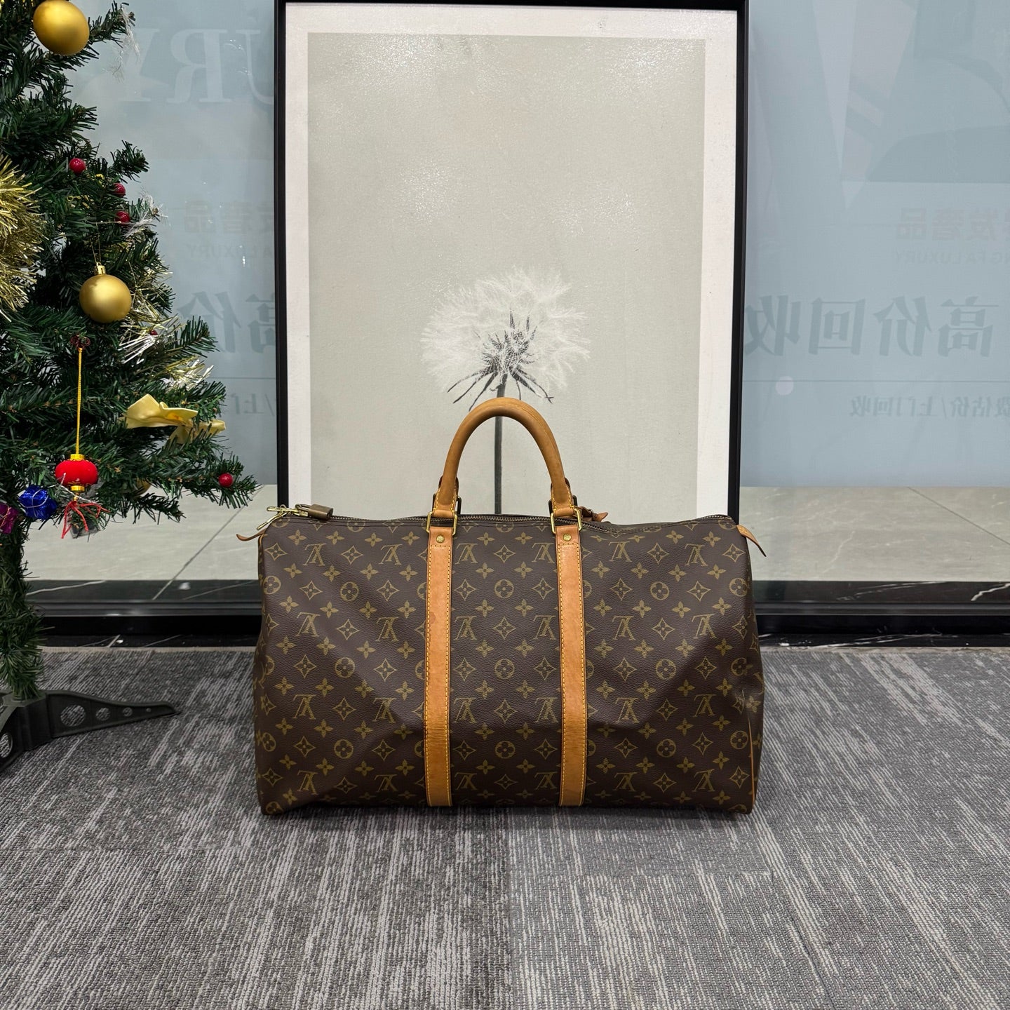Louis Vuitton - Keepall 50 - Monogram coated canvas with Vachetta leather trim - Brown - (large)