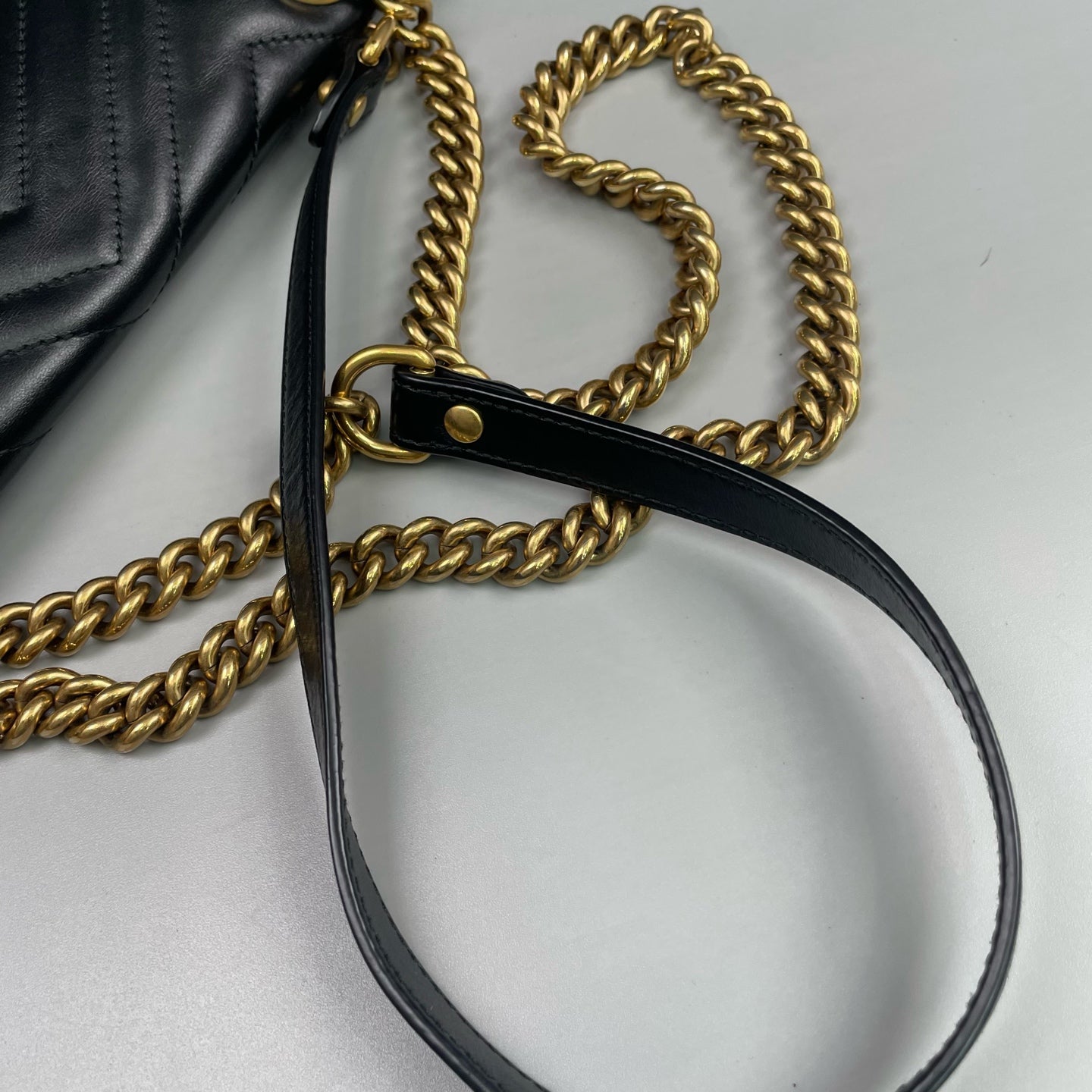 Gucci - GG Marmont Matelassé Shoulder Bag - Leather - Black - (Medium)