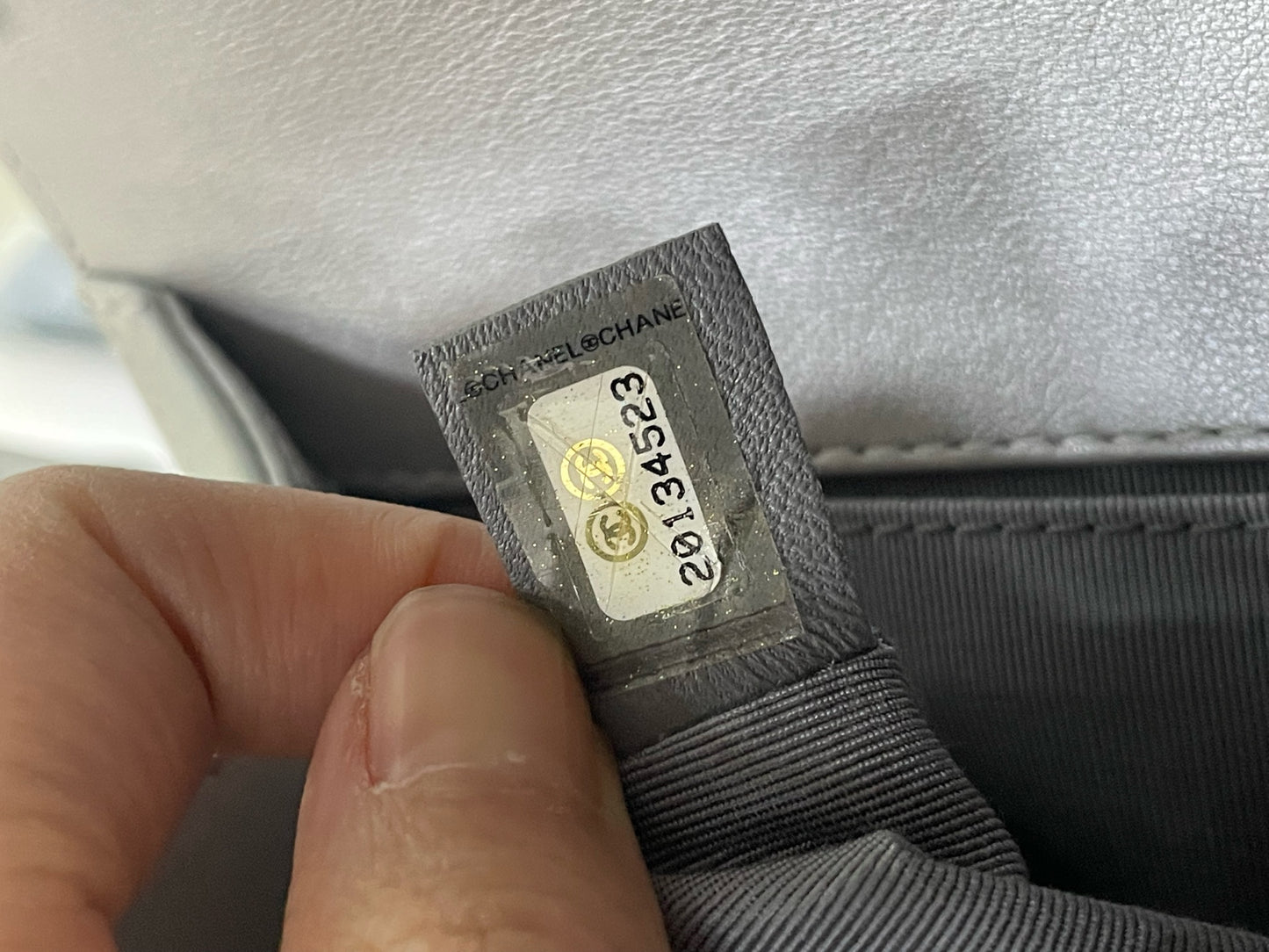 Chanel - Le Boy Medium - Lambskin leather - Silver - (Medium)