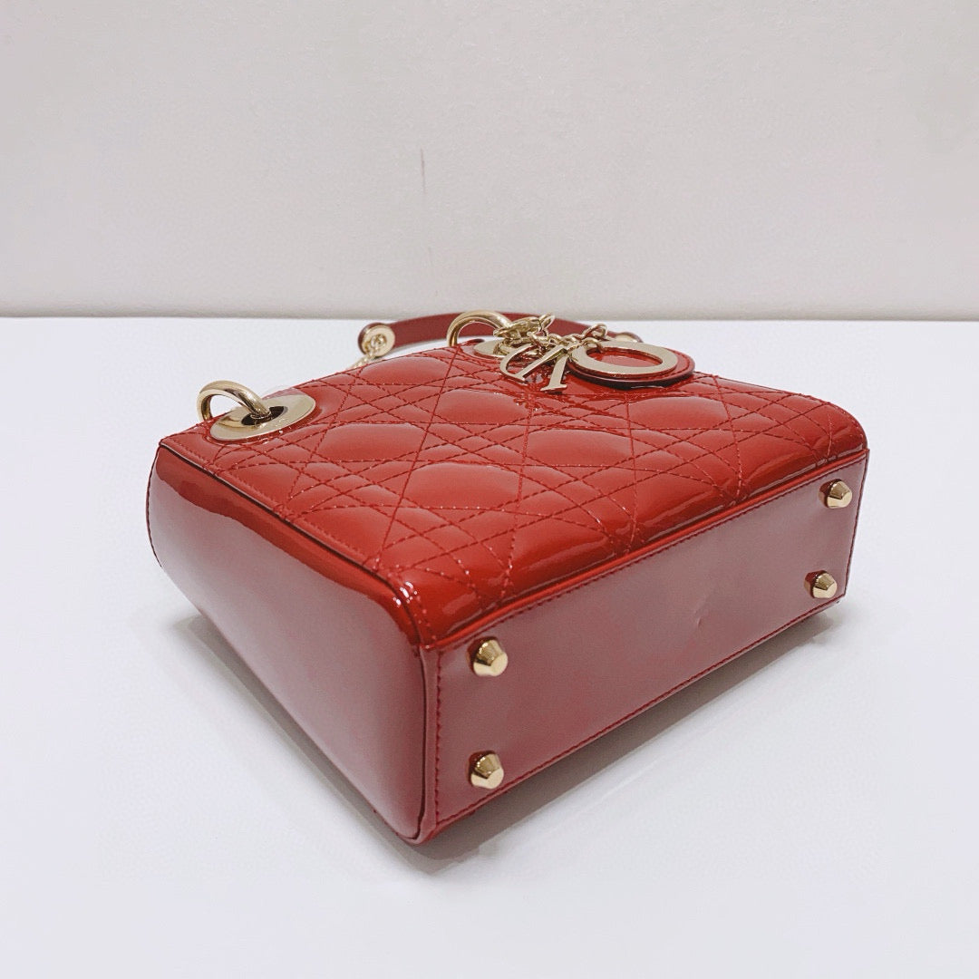 Dior - Lady Dior Mini - Patent leather - Red - (mini)