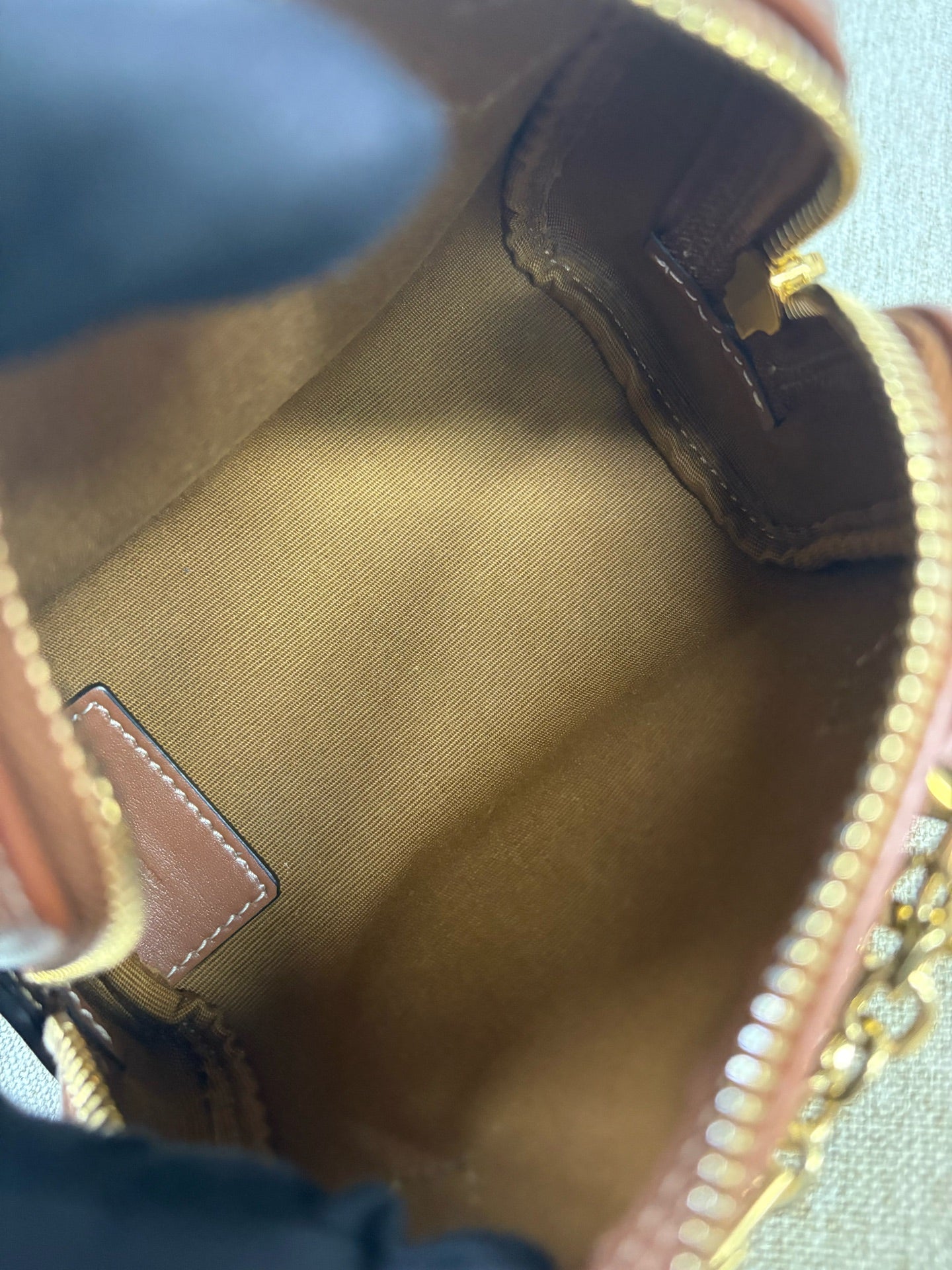 Celine - Triomphe Mini Boston Bag - Triomphe coated canvas with calfskin leather trim - Brown - (mini)