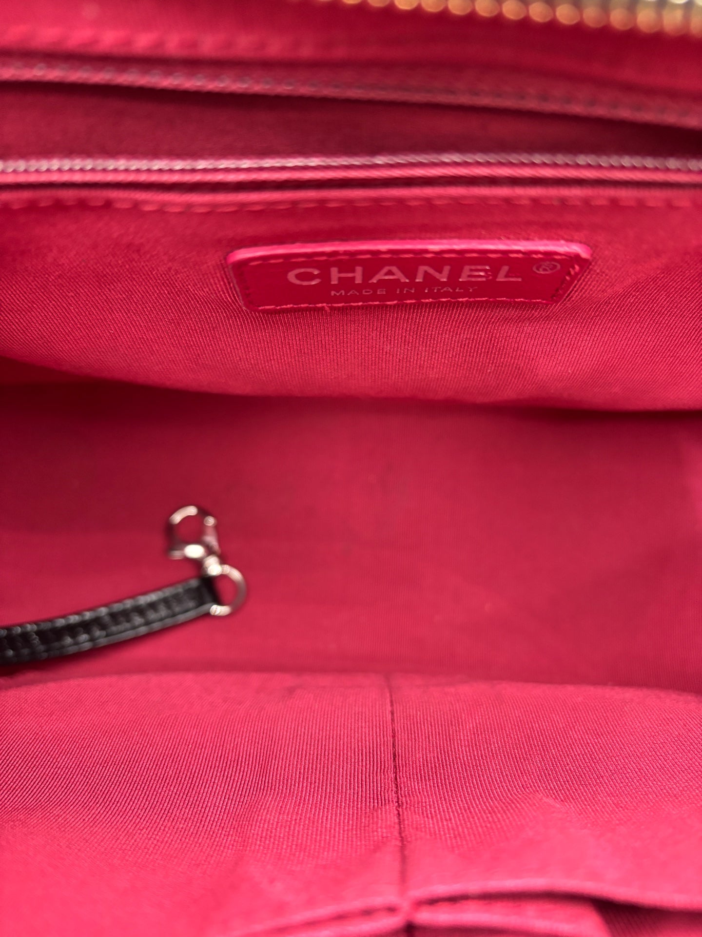 Chanel - Gabrielle Hobo Bag - Calfskin leather - Black with Gold-Tone and Silver-Tone Hardware - (Medium)