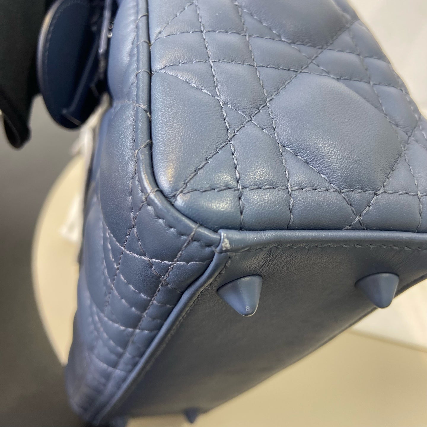 Dior - Lady Dior - Matte Calfskin Leather - Hazy Blue - (Small)