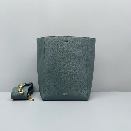 Celine - Small Bucket Bag - Leather - Green - (small)