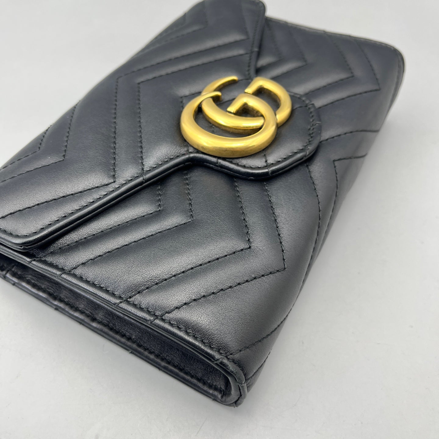 Gucci - Marmont Wallet on Chain - Leather - Black - (mini)