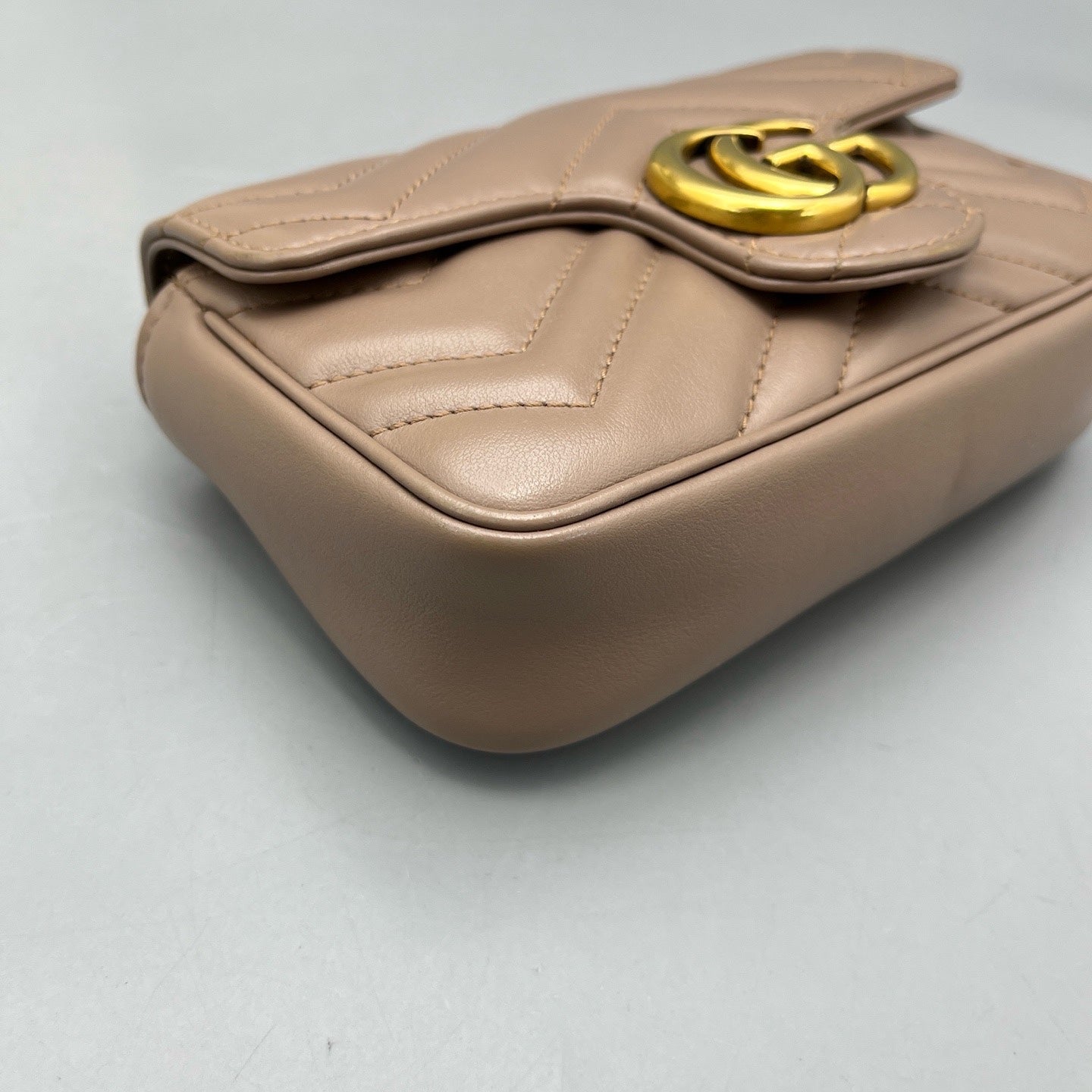 Gucci - GG Marmont Super Mini Bag - Leather - Beige - (mini)