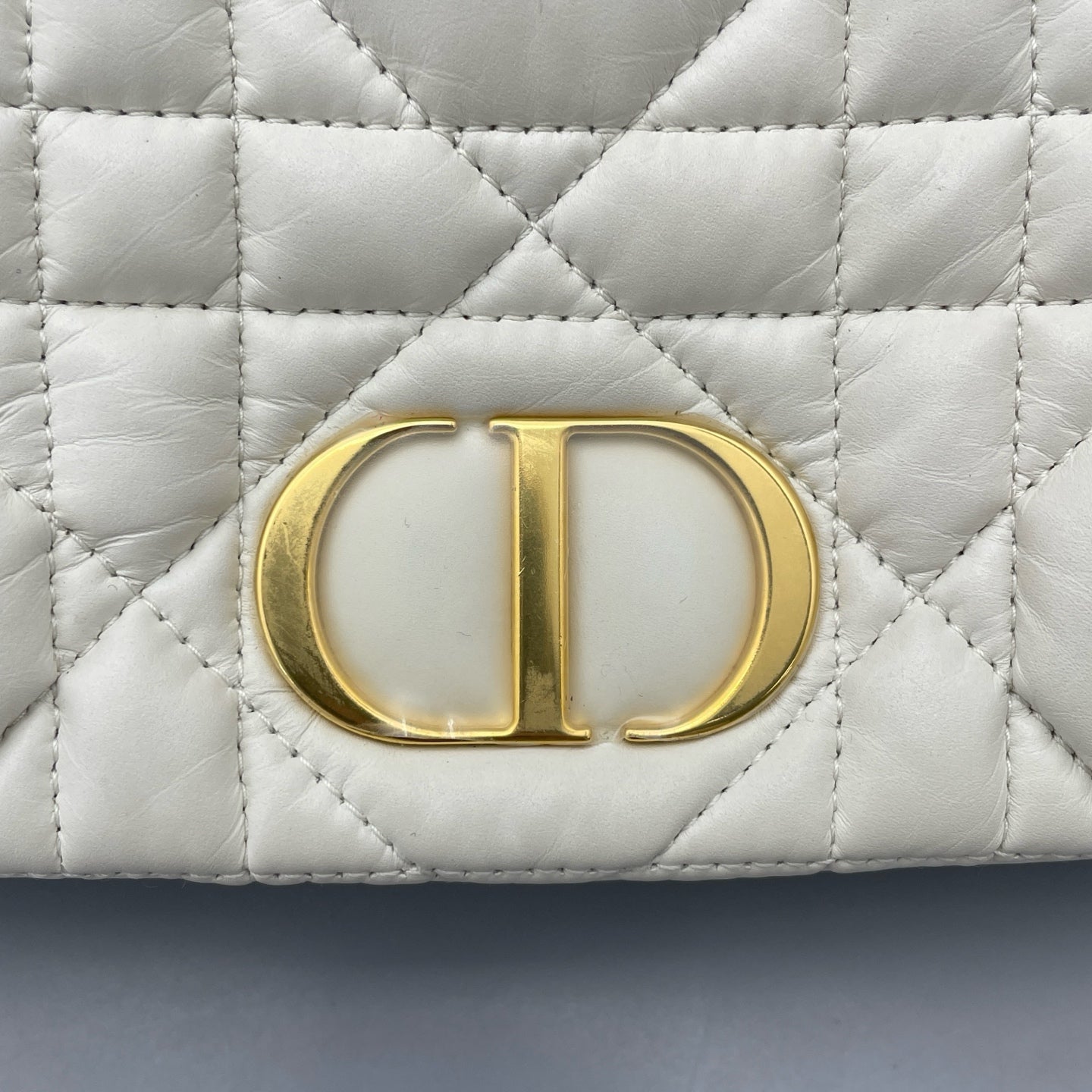 Dior - Caro Chain Bag - Calfskin leather - White - (mini)