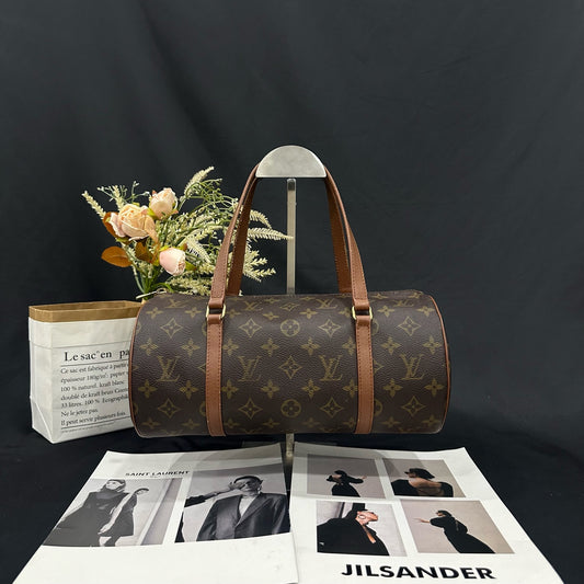 Louis Vuitton - Papillon 30 - Monogram coated canvas with natural cowhide leather trim - Brown - (medium)