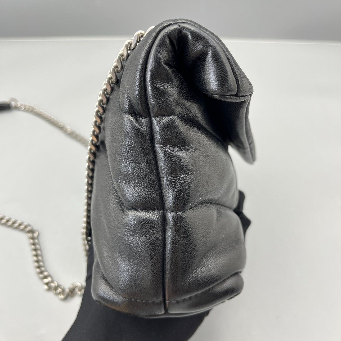 Saint Laurent - Loulou Puffer Mini - Lambskin leather - Black - (mini)