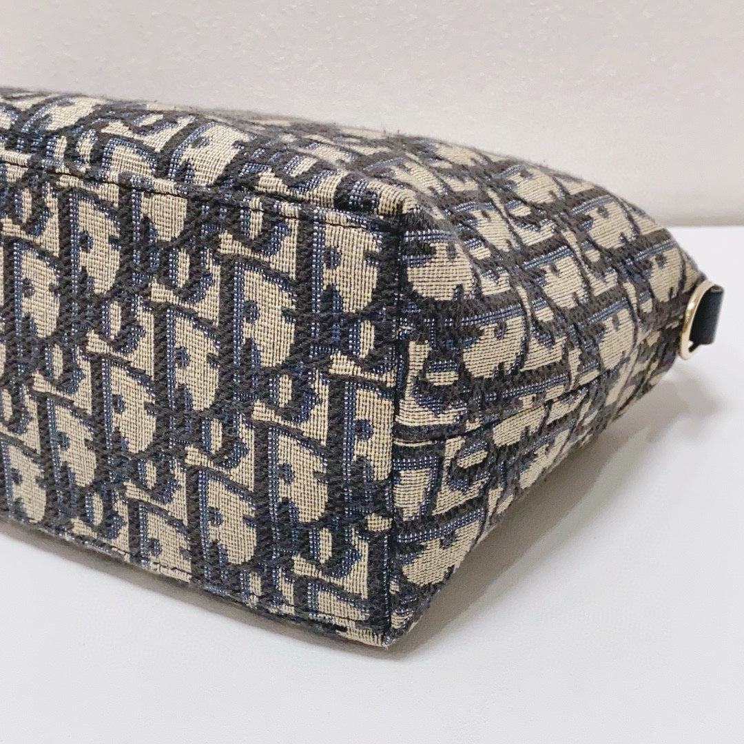 Dior - TravelNomad - Embroidered canvas and leather - Beige and Navy - (Medium)