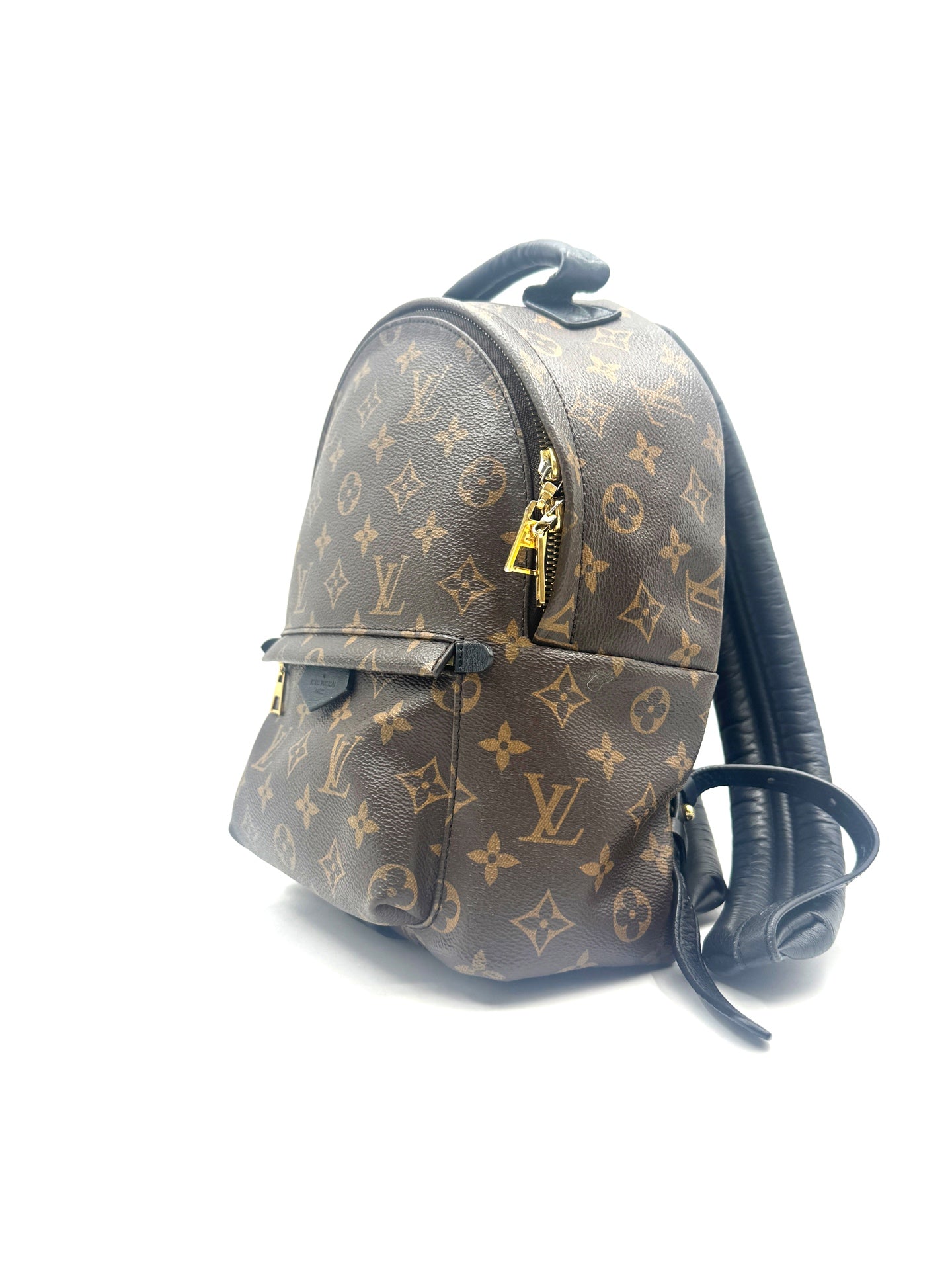 Louis Vuitton - Palm Springs Mini Backpack - Coated canvas and soft cowhide leather - Brown and Black - (mini)