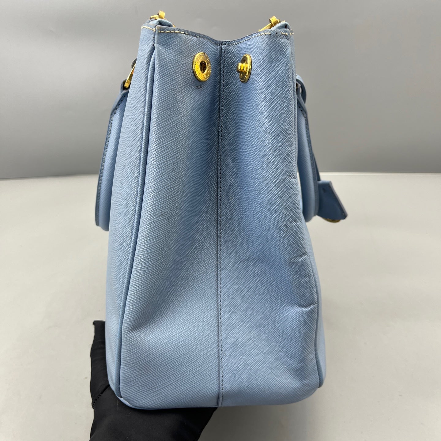 Prada - Saffiano Lux Tote (Galleria Bag) - Saffiano leather - Blue - (large)