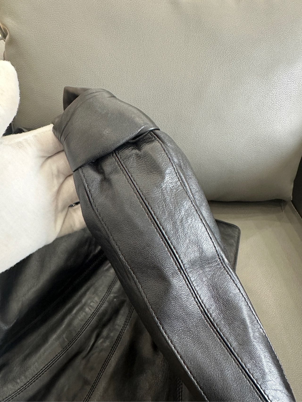 Lemaire - Croissant Bag - Lambskin leather - Black - (Large)